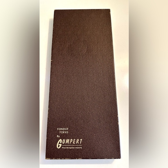 Vintage GUMPERT Fondue Forks Set Of 6 Six Germany Wooden Handles MCM Mid Century - Picture 3 of 12